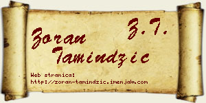 Zoran Tamindžić vizit kartica